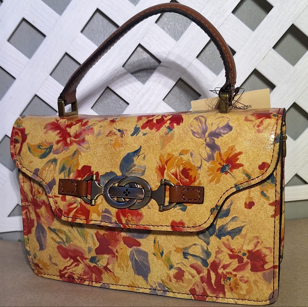 NWT Patricia Nash Womens Vintage Vegetable Tan Porcili Top Handle Bag - Picture 2 of 11